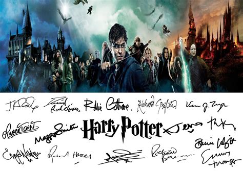 harry potter signed poster